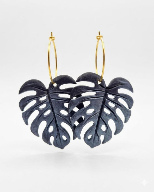 pendientes hoja blanca