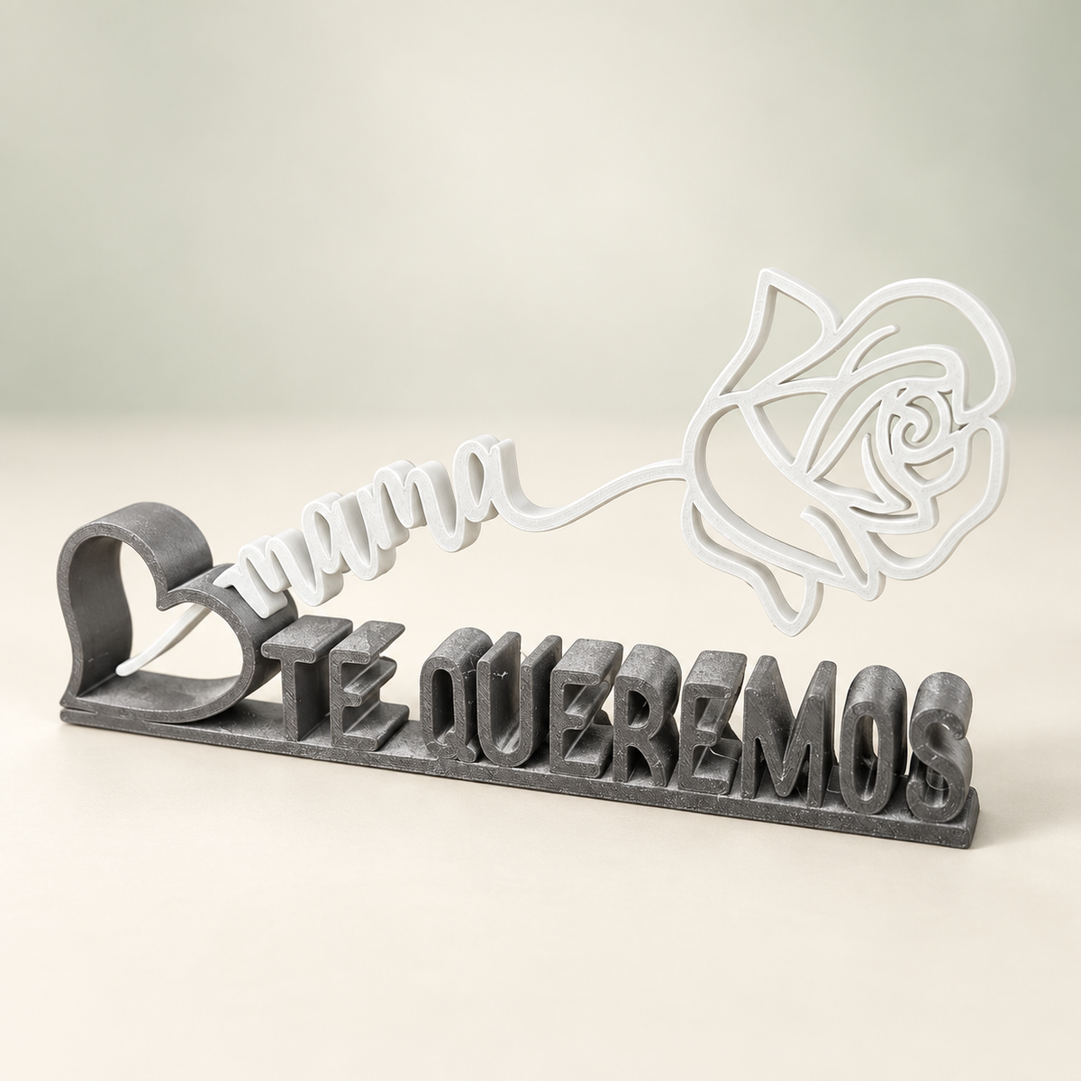 Mamá, te queremos · Mensaje con rosa · vista 6