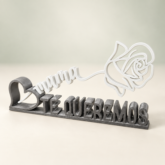 Mamá, te queremos · Mensaje con rosa · vista 6