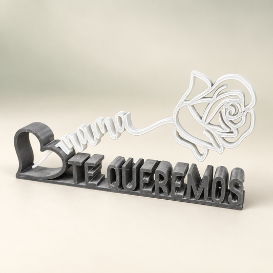 Mamá, te queremos · Mensaje con rosa · vista 9